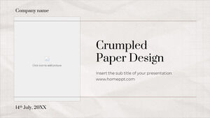 تصميم خلفية عرض تقديمي مجاني مجعد بالورق - سمة شرائح Google ونموذج PowerPoint