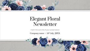 Diseño de fondo de presentación gratuita de boletín floral elegante – Tema de Google Slides y plantilla de PowerPoint