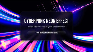 Șablon de prezentare gratuit cu efect Cyberpunk Neon – Tema Prezentări Google și șablon PowerPoint