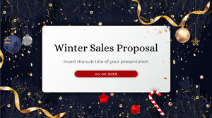 Șablon de prezentare gratuit pentru propuneri de reduceri de iarnă – Tema Prezentări Google și șablon PowerPoint
