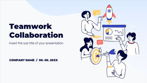 Modelo de apresentação gratuito de colaboração em trabalho em equipe – Tema do Google Slides e modelo de PowerPoint