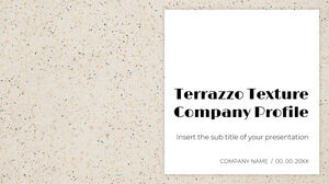 Modèle de présentation gratuit de profil d'entreprise Terrazzo Texture - Thème Google Slides et modèle PowerPoint