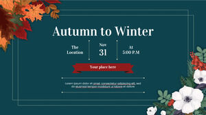 秋季到冬季免费演示模板 - Google 幻灯片主题和 PowerPoint 模板