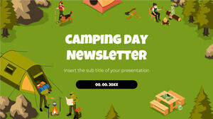 露營日通訊免費演示模板 - Google 幻燈片主題和 PowerPoint 模板
