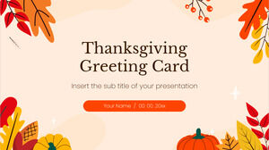 Бесплатные шаблоны Google Slides и темы PowerPoint для презентации поздравительной открытки ко Дню Благодарения