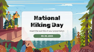 Modèle de présentation gratuit de la Journée nationale de la randonnée - Thème Google Slides et modèle PowerPoint
