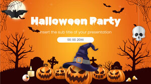 万圣节幽灵之夜派对免费演示模板 - Google 幻灯片主题和 PowerPoint 模板