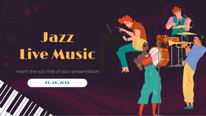 Darmowy szablon prezentacji muzyki jazzowej na żywo — motyw prezentacji Google i szablon programu PowerPoint