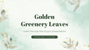 Plantilla de presentación gratuita de hojas verdes doradas – Tema de Google Slides y plantilla de PowerPoint