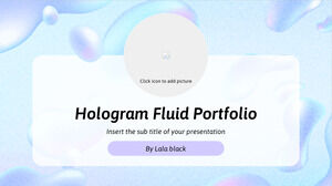 Modelo de apresentação grátis de portfólio de fluido de holograma – Tema do Google Slides e modelo de PowerPoint