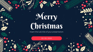 Design de prezentare gratuit de Crăciun pentru tema Google Slides și șablon PowerPoint