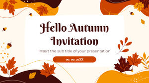 안녕하세요 가을 초대 무료 프리젠테이션 템플릿 - Google 슬라이드 테마 및 파워포인트 템플릿