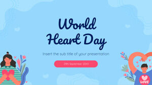 Modèle de présentation gratuit pour la Journée mondiale du cœur - Thème Google Slides et modèle PowerPoint