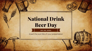 全国饮料啤酒日免费演示模板 - Google 幻灯片主题和 PowerPoint 模板