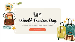 Modello di presentazione gratuito per la Giornata mondiale del turismo: tema di diapositive di Google e modello di PowerPoint