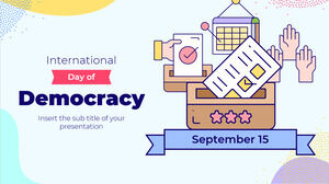 Modello di presentazione gratuito per la Giornata della democrazia: tema di diapositive di Google e modello di PowerPoint