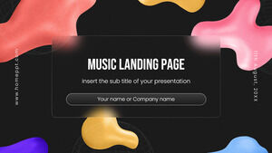 Бесплатный шаблон презентации Music Landing Page — тема Google Slides и шаблон PowerPoint