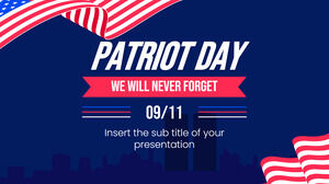 Patriot Day Kostenlose Präsentationsvorlage – Google Slides-Design und PowerPoint-Vorlage