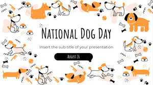 Șablon de prezentare gratuit pentru Ziua Națională a Câinelui – Tema Prezentări Google și șablon PowerPoint