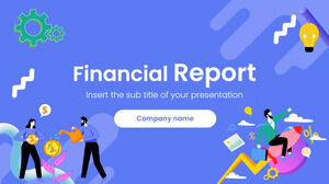 Modello di presentazione gratuito del rapporto finanziario: tema di diapositive di Google e modello di PowerPoint