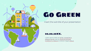 Șablon de prezentare gratuit Go Green – Tema Prezentări Google și șablon PowerPoint