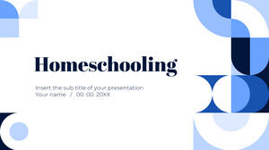 Evde Eğitim Ücretsiz Sunum Şablonu – Google Slaytlar Teması ve PowerPoint Şablonu