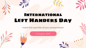 국제 왼손잡이의 날 무료 프리젠테이션 템플릿 - Google 슬라이드 테마 및 파워포인트 템플릿