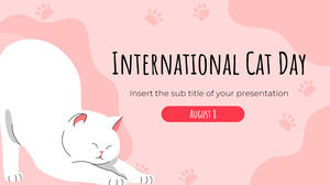 Modello di presentazione gratuito per la Giornata internazionale del gatto: tema di Presentazioni Google e modello PowerPoint