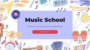 Music School Free Presentation Template – Google Slides Theme and PowerPoint Template