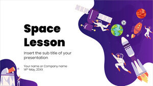 Space Lesson Kostenlose Präsentationsvorlage – Google Slides-Design und PowerPoint-Vorlage