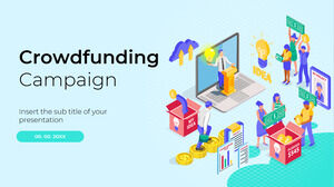 Șablon de prezentare gratuit pentru campania de crowdfunding – Tema Prezentări Google și șablon PowerPoint