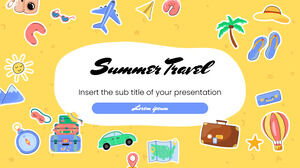 Plantilla de presentación gratuita de viajes de verano - Tema de Google Slides y plantilla de PowerPoint