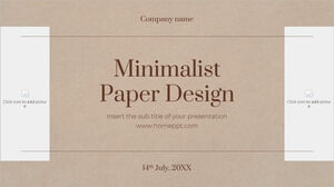 قالب عرض تقديمي مجاني بتصميم ورق بسيط - سمة شرائح Google وقالب PowerPoint