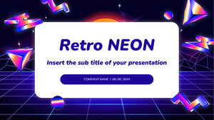 Modèle de présentation gratuit rétro néon - Thème Google Slides et modèle PowerPoint