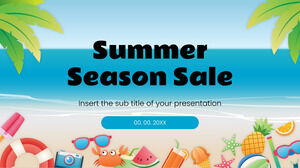 Plantilla de presentación gratuita de ofertas de verano - Tema de Google Slides y plantilla de PowerPoint