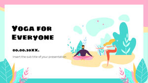 Herkes İçin Yoga Ücretsiz Sunum Şablonu - Google Slaytlar Teması ve PowerPoint Şablonu