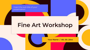 Kostenlose Präsentationsvorlage für den Fine Arts Workshop – Google Slides-Design und PowerPoint-Vorlage