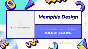 Plantilla de presentación gratuita de portada de diseño de Memphis - Tema de Google Slides y plantilla de PowerPoint