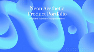 Neon Estetik Ürün Portföyü Ücretsiz Sunum Şablonu – Google Slaytlar Teması ve PowerPoint Şablonu