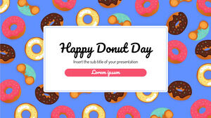 快樂甜甜圈日免費演示模板 - Google 幻燈片主題和 PowerPoint 模板