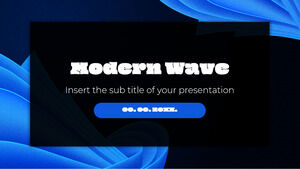 Modèle de présentation gratuit Wave moderne - Thème Google Slides et modèle PowerPoint