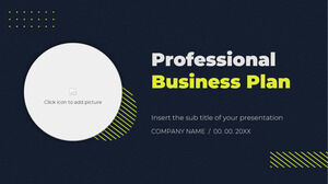 Professionelle Businessplan-Präsentationsvorlage – Google Slides-Design und PowerPoint-Vorlage