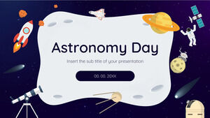 Bezpłatny szablon prezentacji z okazji Międzynarodowego Dnia Astronomii — motyw Prezentacji Google i szablon programu PowerPoint