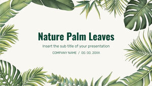 Modello di presentazione gratuito di foglie di palma della natura - Tema di diapositive di Google e modello di PowerPoint