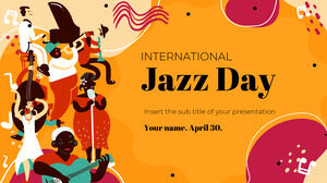Darmowy szablon prezentacji Jazz Day — motyw prezentacji Google i szablon programu PowerPoint