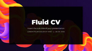 Modèle de présentation gratuit de CV fluide - Thème Google Slides et modèle PowerPoint
