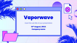 قالب عرض تقديمي مجاني من Vaporwave - سمة Google Slides و PowerPoint Template