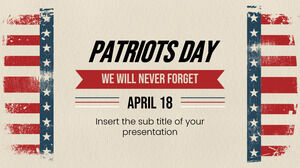 Patriots Day Kostenlose Präsentationsvorlage – Google Slides-Design und PowerPoint-Vorlage