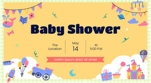 嬰兒淋浴免費演示模板 - Google 幻燈片主題和 PowerPoint 模板