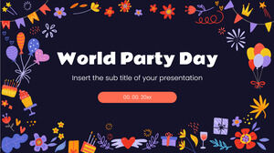 Kostenlose Präsentationsvorlage zum Weltparteitag – Google Slides-Design und PowerPoint-Vorlage